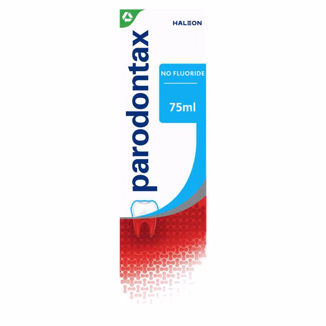 Parodontax Tandpasta 75ml.	Fluoridevrij