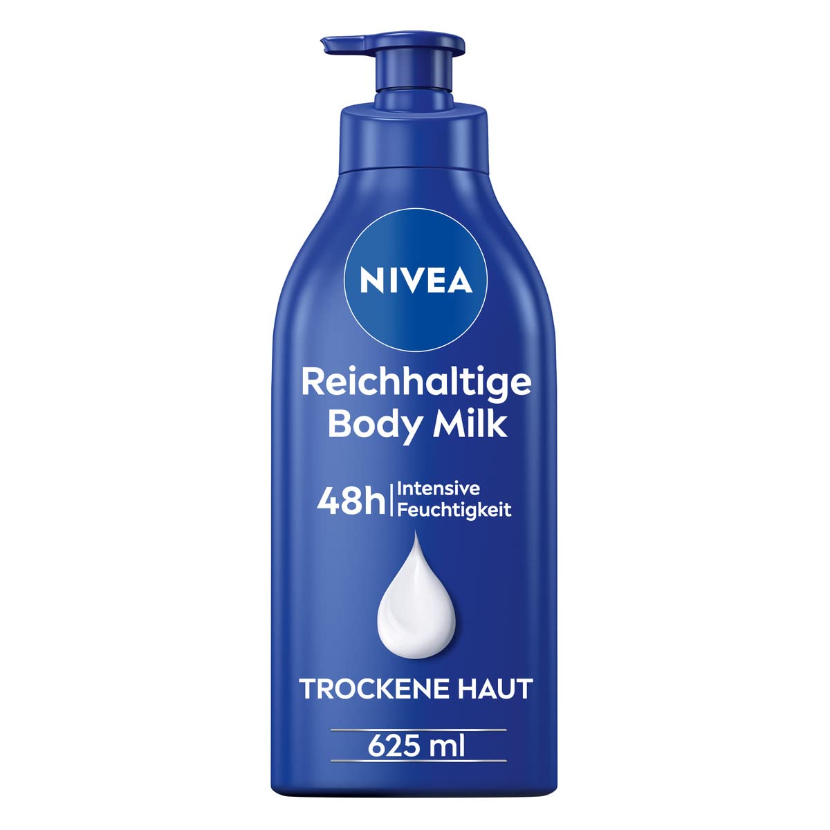 Nivea Bodymilk 625 ml – Verzorgend voor Droge Huid (met pomp)