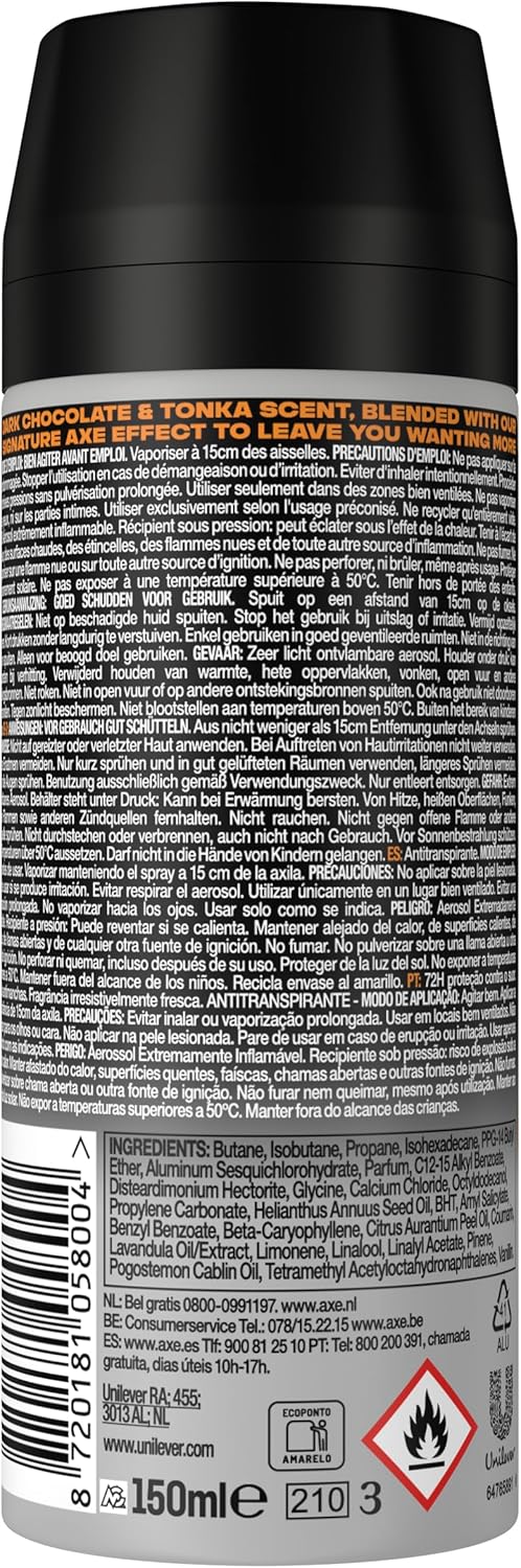 AXE Dark Temptation Anti-Transpirant Deodorant Spray 150 ML