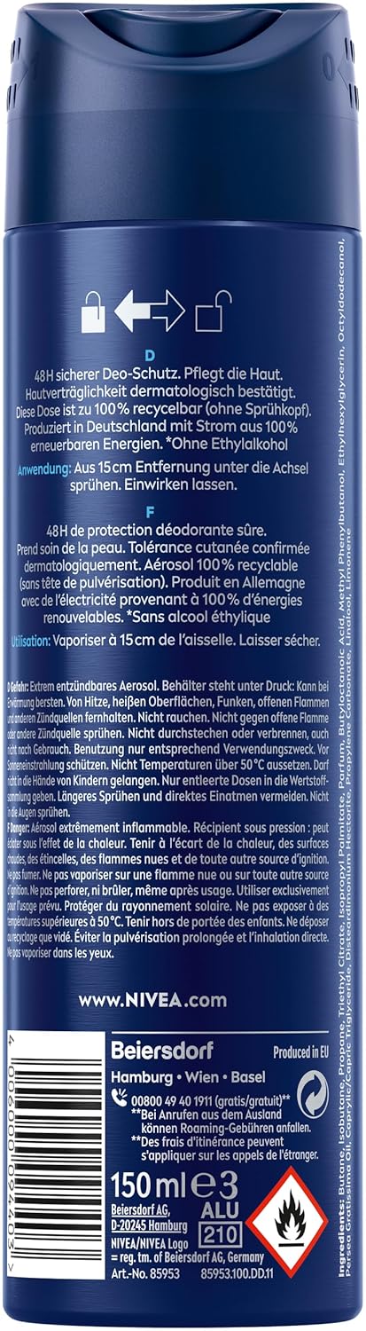 Nivea Deospray 150 ml. MEN	Protect & Care 48h