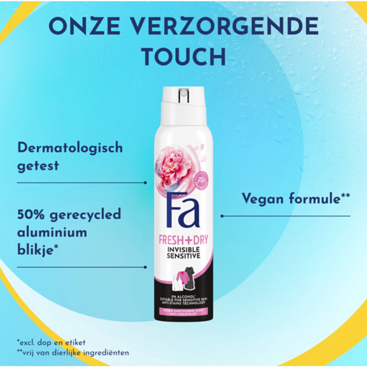 FA Deospray 150 ml.	Invisible Sensitive