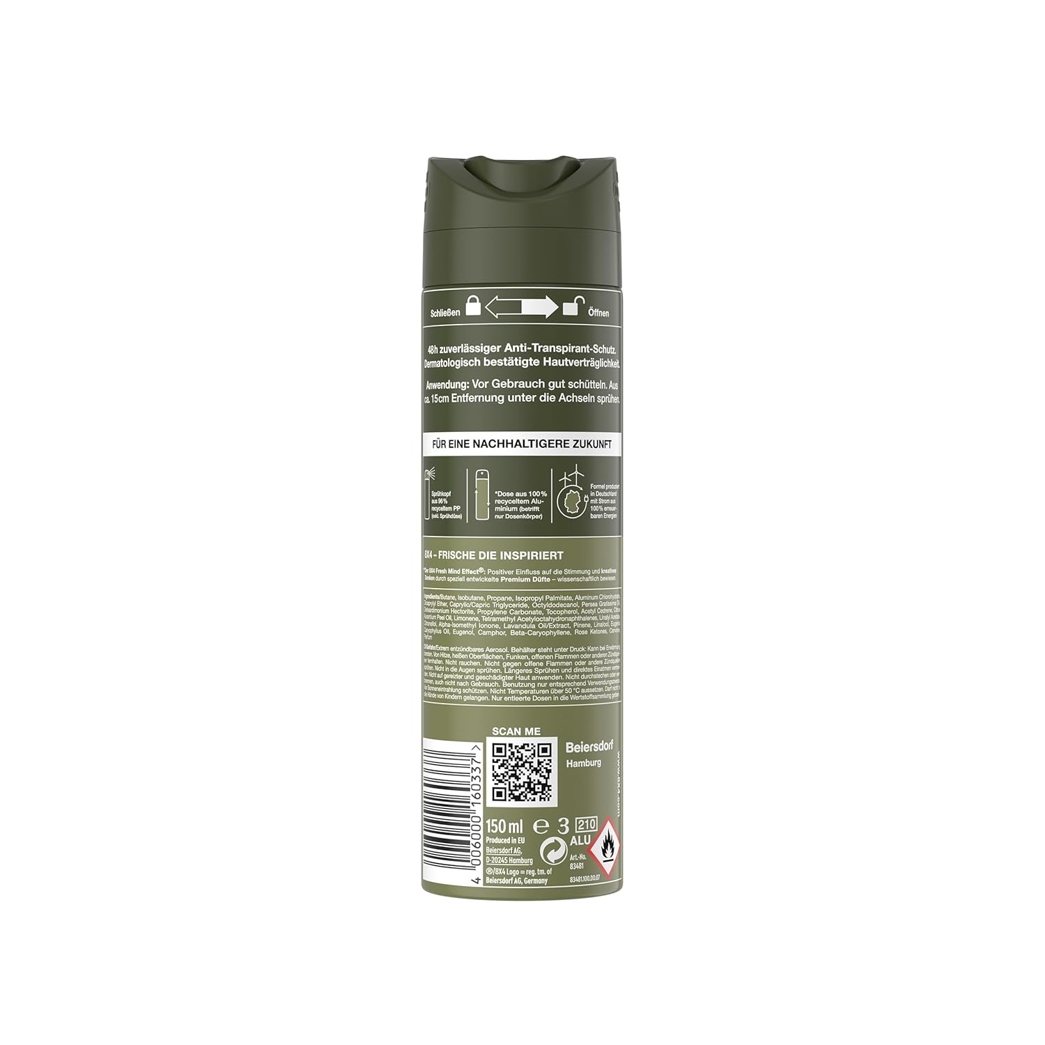 8x4 Deospray 150 ml. MEN	Wild Oak