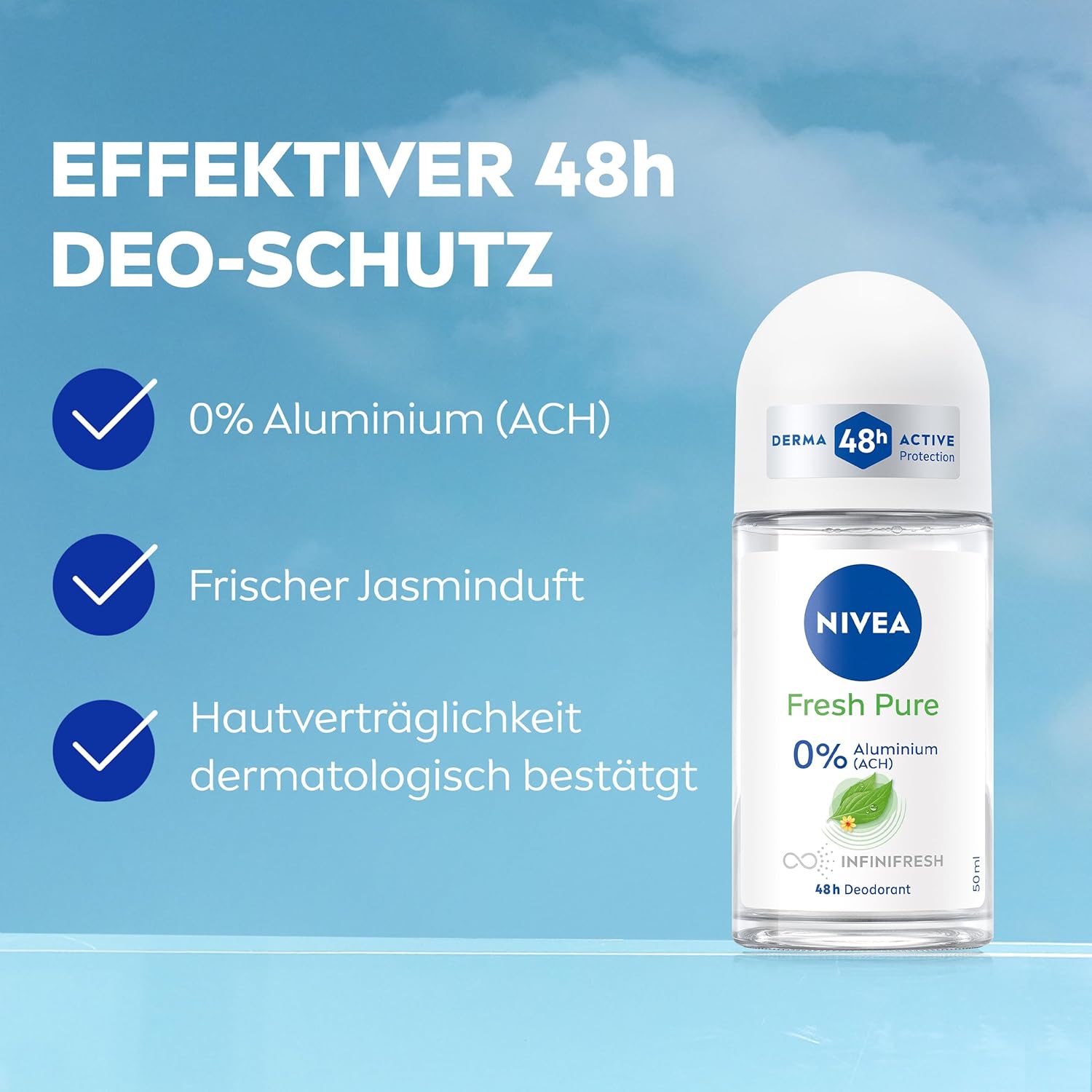 Nivea Roll-On 50 ml.	Fresh Pure 0%