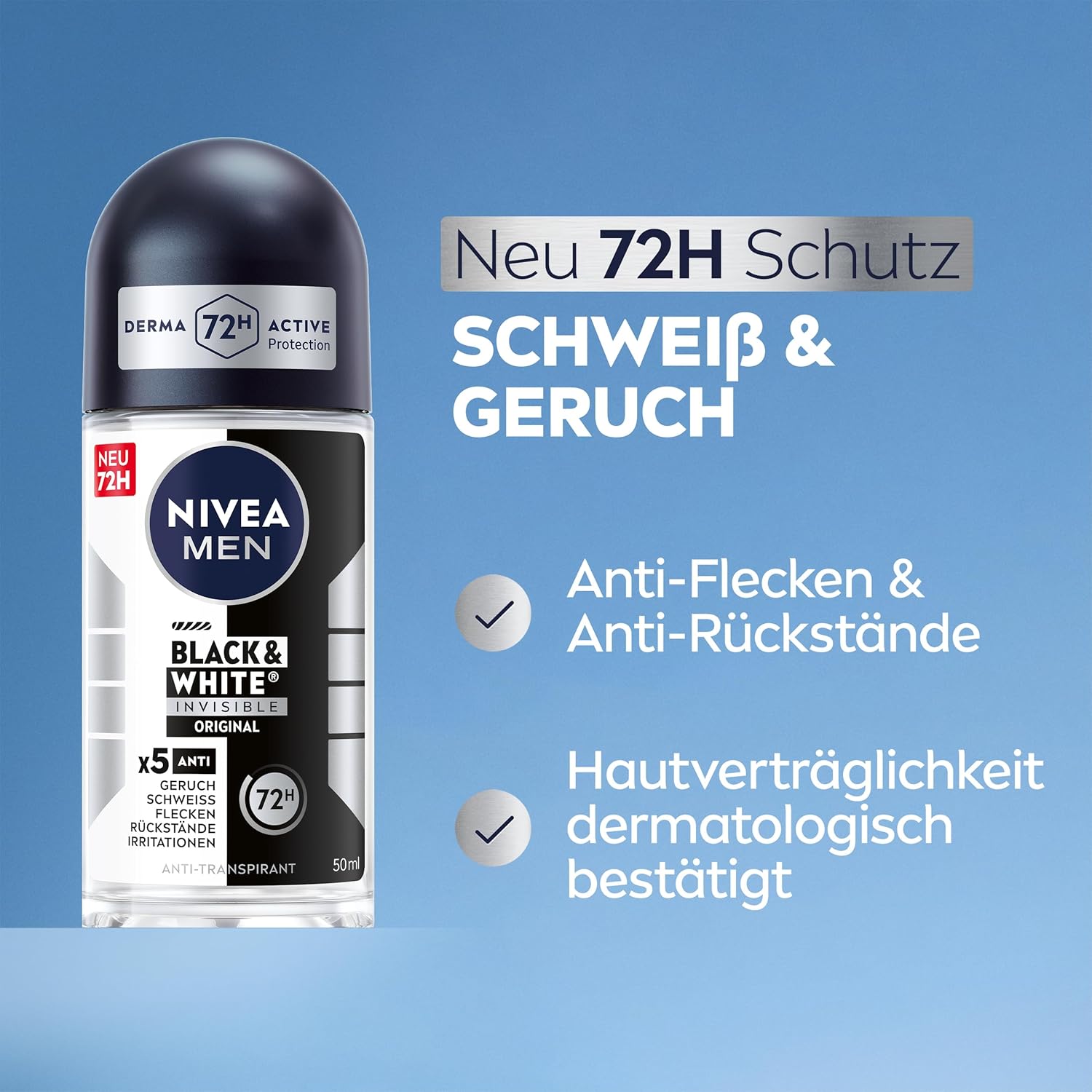 Nivea Roll-On 50 ml. For Men	Invisible Black & White Power