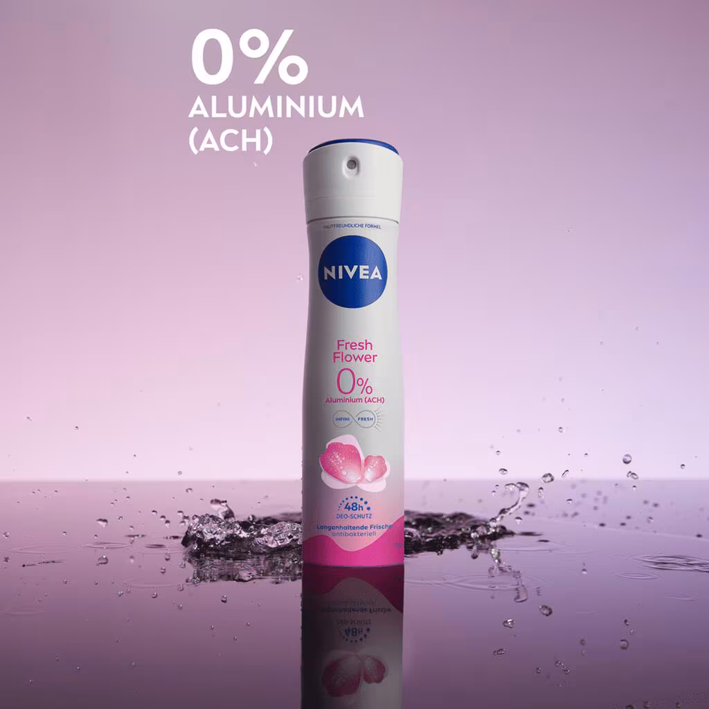 Nivea Deospray 150 ml.	Fresh Flower 0%