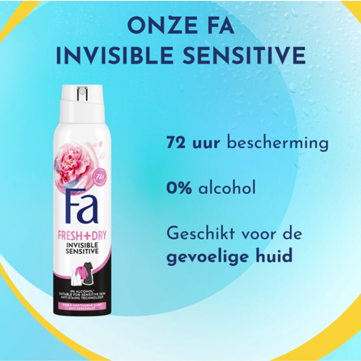 FA Deospray 150 ml.	Invisible Sensitive