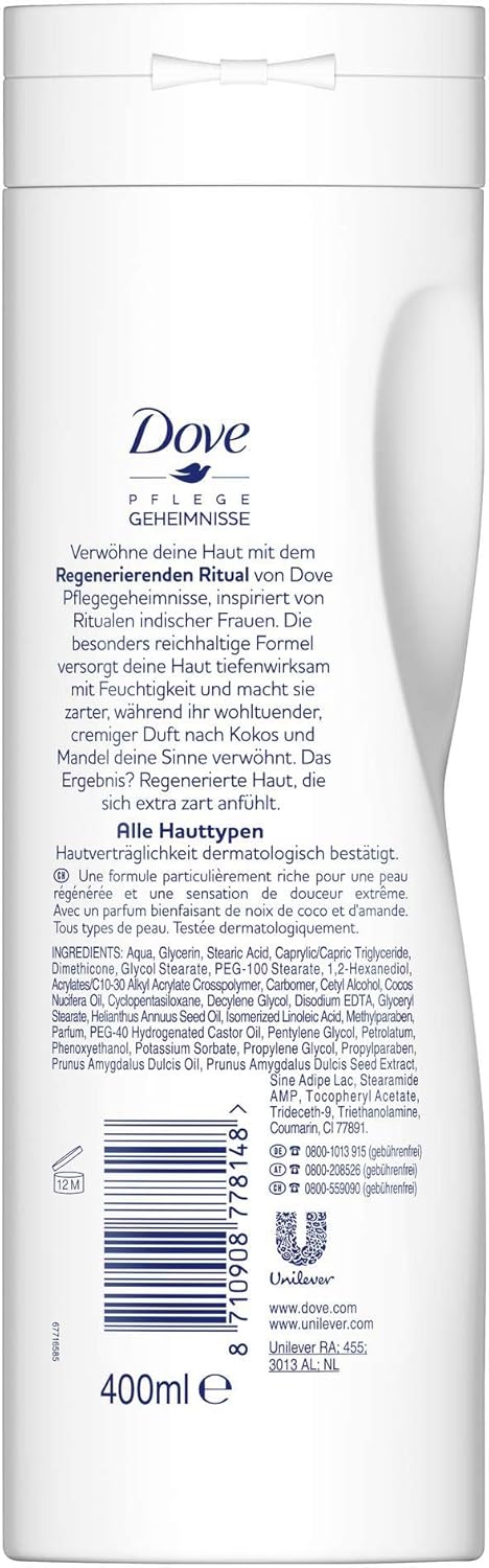 Dove Body Lotion 400 ml - Restoring Care (Kokos)