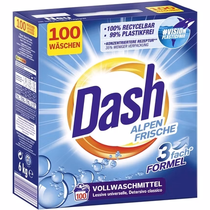 Dash Waspoeder – Alpine Fresh – Witgoed – 6 kg – 100 Wasbeurten
