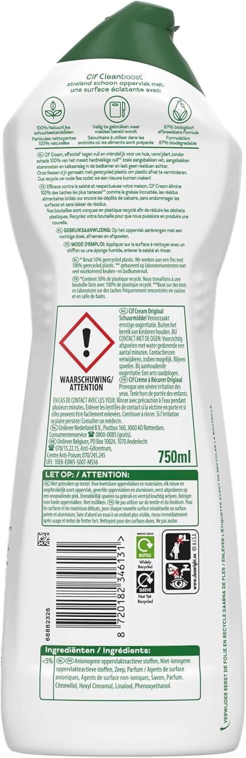 CIF Crema Con Microparticelle Cream Cleaning Agent 500ml