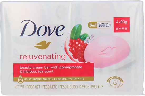 Dove Toiletzeep 90 gr.	Revigorizante (Granaatappel)(4-pak)
